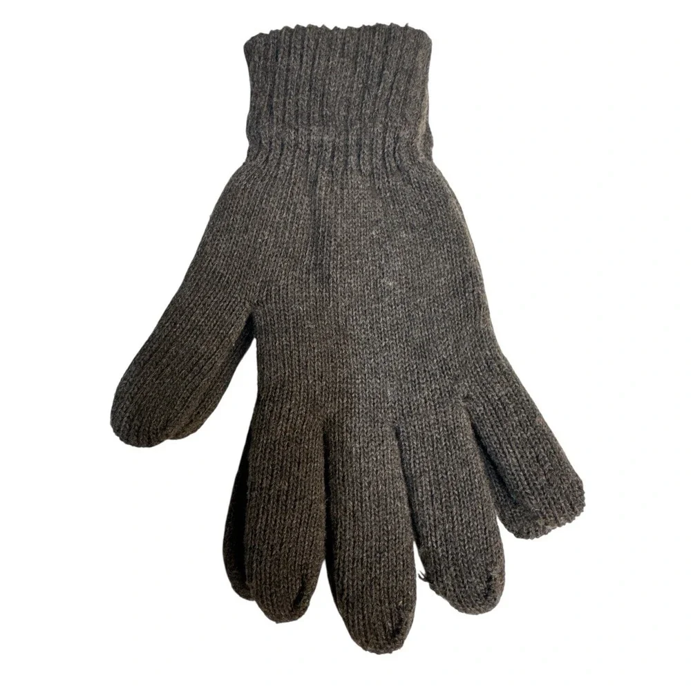 Highland Outfitters‎ Men's Knit Gloves Black Winter Hand Warmer One Size New